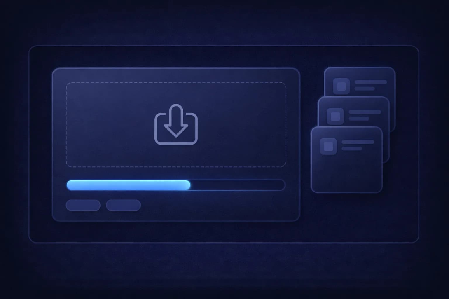 Drag-and-drop upload zone with file preview showing vendor pricing file being processed